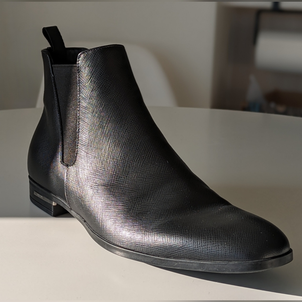 Prada Saffiano Chelsea Boots